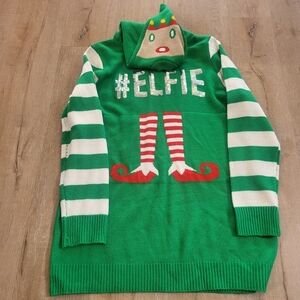 No Boundaries Ugly Christmas Sweater Elfie XXL